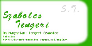 szabolcs tengeri business card